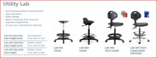 Laboratory And Industrial Non Slip. Polyurethane Seats And Backs. For Easy Cleaning